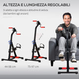 easycomfort easycomfort pedaliera per braccia e gambe da divano e poltrona con schermo lcd altezza e resistenza regolabile in acciaio 56x44 56x75 97cm nera e rossa