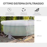 easycomfort easycomfort piscina fuori terra con telaio in acciaio filtro e scaletta per 8 persone 540x304x106cm grigio