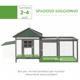 easycomfort easycomfort pollaio da giardino prefabbricato in legno bianco