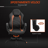 easycomfort easycomfort poltrona da gaming e ufficio regolabile in ecopelle marrone e nera ean 8054111847841