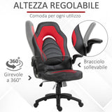 easycomfort easycomfort poltrona gaming da ufficio in similpelle rossa con braccioli pieghevoli altezza e schienale regolabile ean 8054144133645