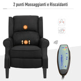 easycomfort easycomfort poltrona massaggiante relax reclinabile funzione riscaldante telecomando 7883101cm nero ean 8055776913599