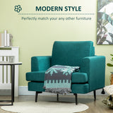 easycomfort easycomfort poltrona moderna da soggiorno con seduta imbottita gambe in acciaio e tessuto traspirante 96x87x87 cm verde