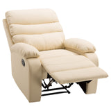 easycomfort easycomfort poltrona relax con schienale reclinabile e poggiapiedi rialzabile in ecopelle beige 82 97 100cm ean 8054144135373