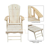 easycomfort easycomfort poltroncina a sdraio adirondack in legno da esterno con poggiapiedi ean 8055776912295
