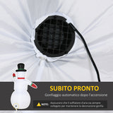 easycomfort easycomfort pupazzo di neve gonfiabile con luci led e gonfiatore incluso 159x95x243cm