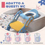 easycomfort easycomfort riduttore water con scaletta regolabile e maniglie pieghevole con cuscino rimovibile blu