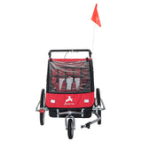 easycomfort easycomfort rimorchio passeggino porta bimbo 2 in 1 per bicicletta jogging rosso e nero ean 8054144138794