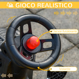 easycomfort easycomfort ruspa giocattolo a pedali per bambini 3 6 anni con 6 ruote in acciaio e plastica 107x42x71 cm giallo