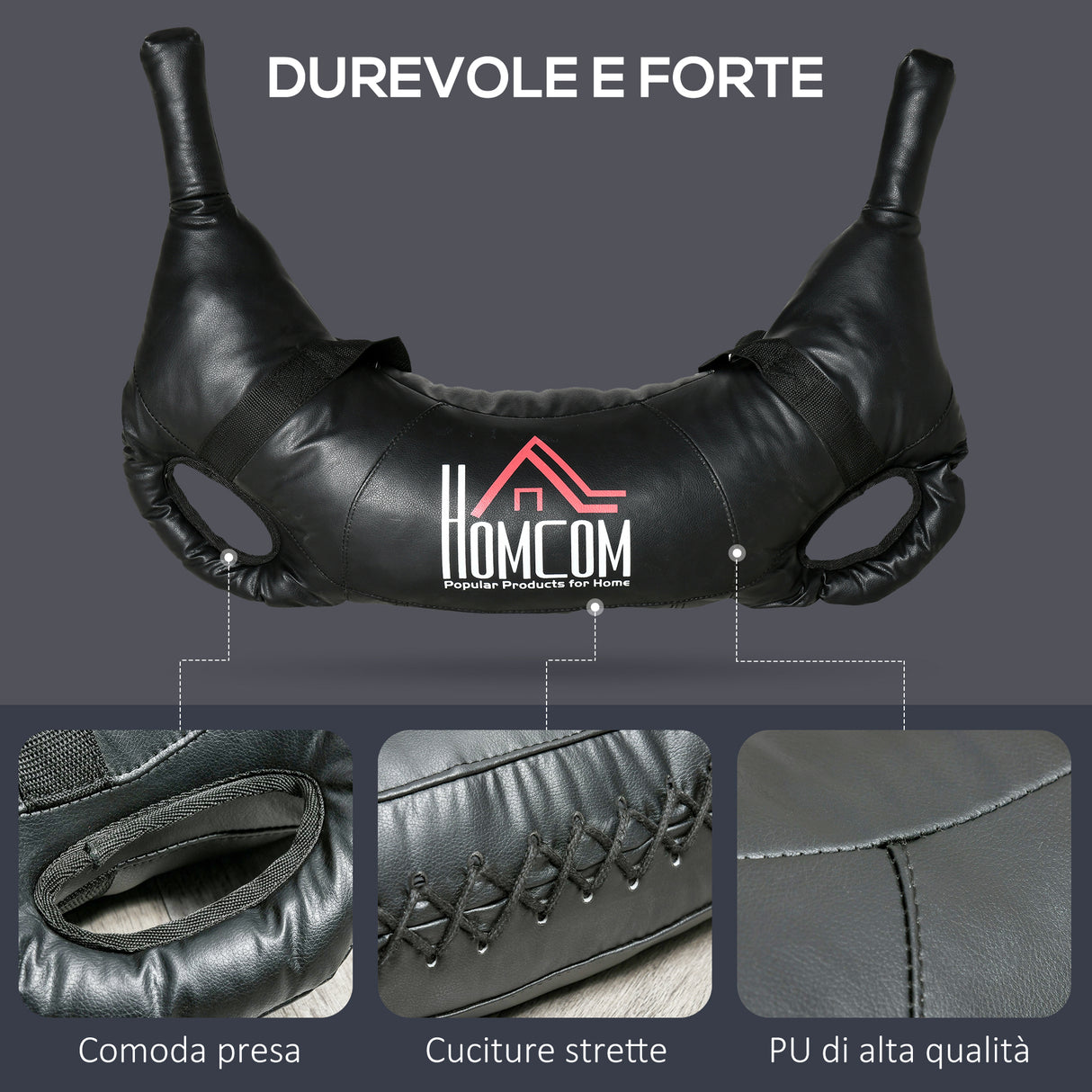 easycomfort easycomfort sacca bulgara da 15 kg per allenamento fitness in casa ufficio e palestra 72x50x18 cm nero