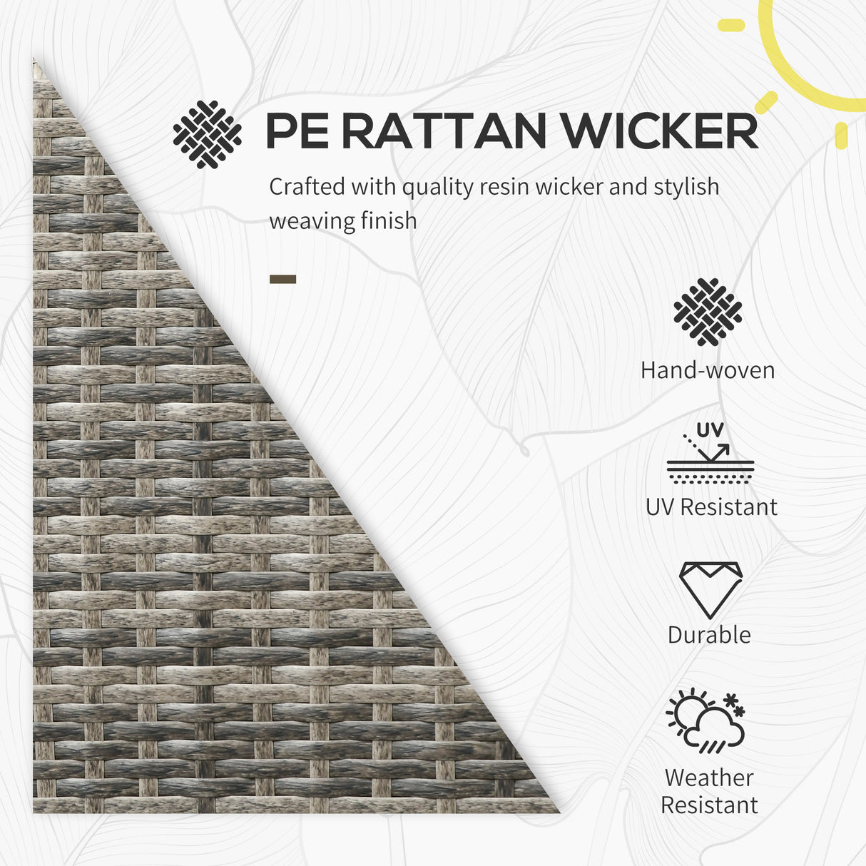 easycomfort easycomfort salotto da esterni 6 pezzi in rattan pe con poltrone e tavolino grigio