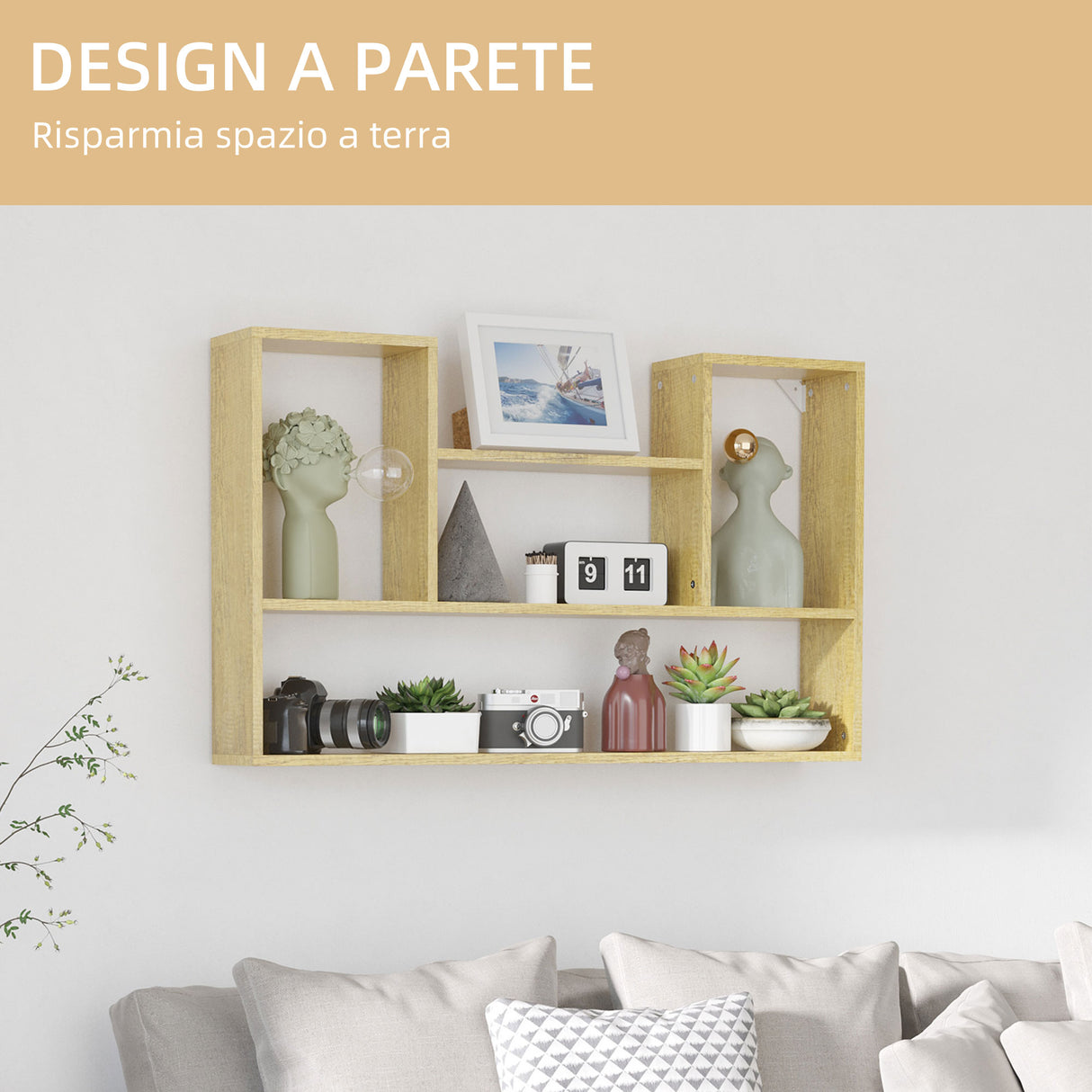 easycomfort easycomfort scaffale in legno truciolato a 4 ripiani per soggiorno camera da letto cucina e ingresso 100x15x60 cm