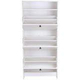 easycomfort easycomfort scarpiera 3 scompartimenti 18 paia di scarpe e 1 ripiano portaoggetti bianco ean 8054111847438