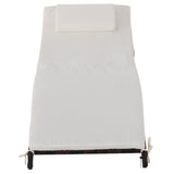 easycomfort easycomfort sdraio lettino da giardino ergonomica in rattan con cuscino rimovibile bianco 196x61x53cm ean 8054144138756