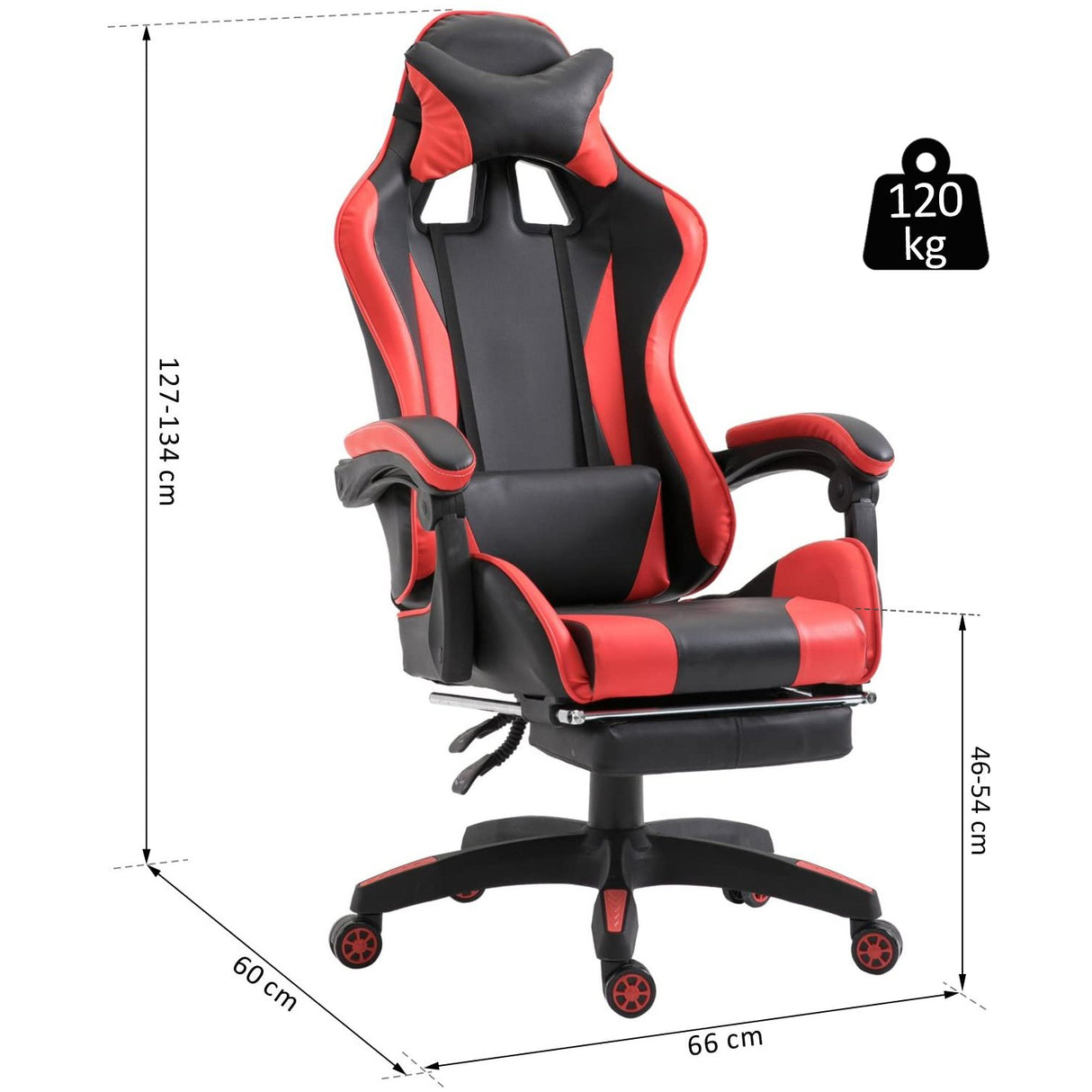easycomfort easycomfort sedia da gaming o da ufficio ergonomica in similpelle nera e rossa ean 8055776914237