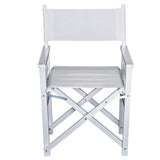 easycomfort easycomfort sedia da regista in legno di faggio e seduta in tessuto bianco ean 8054144136448