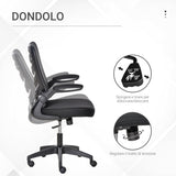 easycomfort easycomfort sedia da ufficio ergonomica poltrona girevole altezza regolabile e braccioli sollevabili 58 5x58x94 5 103 5cm nero