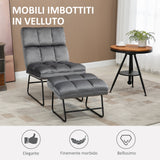 easycomfort easycomfort sedia imbottita con poggiapiedi abbinato per soggiorno studio e camera da letto 60x80 5x89 cm grigio
