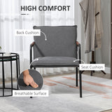 easycomfort easycomfort sedia moderna per soggiorno e camera da letto con braccioli seduta imbottita e tessuto effetto lino 65 5x85x85 cm