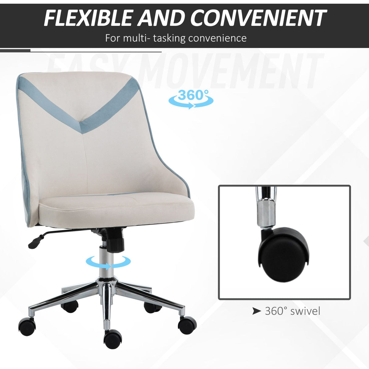 easycomfort easycomfort sedia ufficio girevole sedia da gaming basculante per ufficio e casa altezza regolabile beige ean 8055776911076