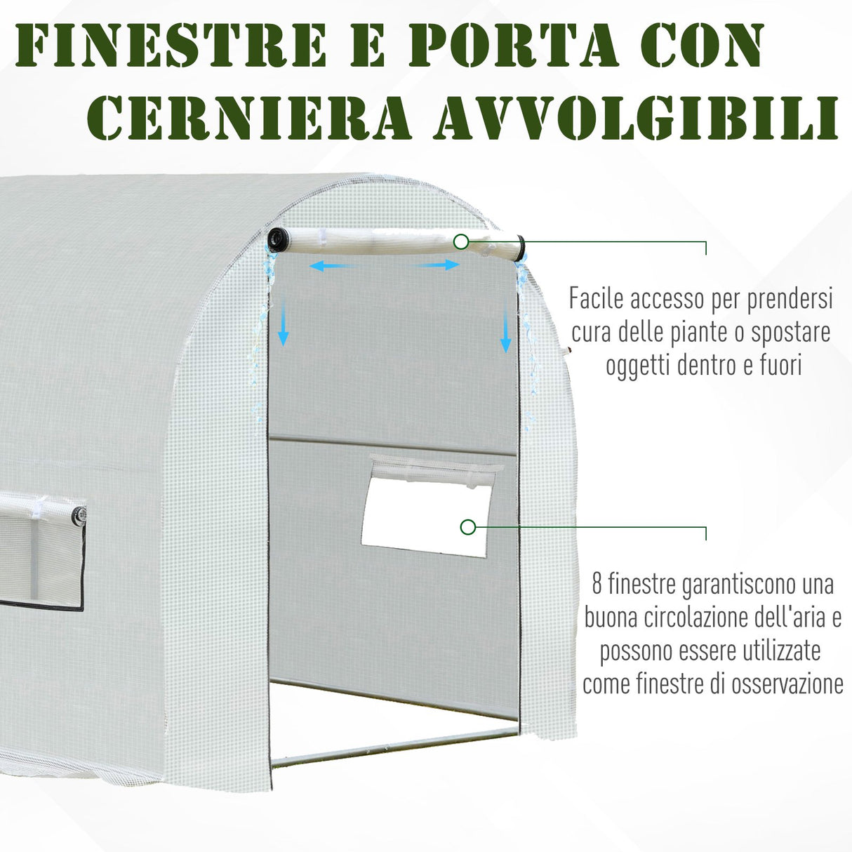easycomfort easycomfort serra a tunnel per giardino e orto 2 porte acciaio e copertura in pe ean 8054144131283