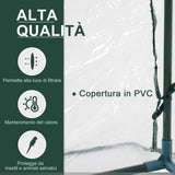 easycomfort easycomfort serra da giardino a tunnel in pvc telaio in acciao trasparente 200x100x80cm ean 8054111849159