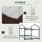 easycomfort easycomfort serra per piante verticale con scaffale a 4 ripiani in acciaio e pe bianco 70x50x160cm