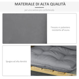 easycomfort easycomfort set 2 cuscini da esterno e interno imbottiti per sedie a schienale alto in poliestere 50x120x9cm grigio scuro ean 8055776910505