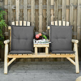 easycomfort easycomfort set 2 pezzi cuscino per sedia da giardino con schienale alto in poliestere grigio scuro 100 x 48cm ean 8054111848985