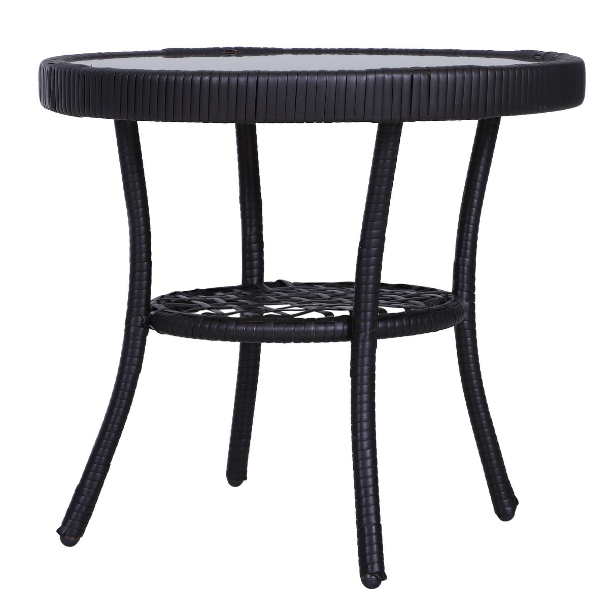 easycomfort easycomfort set 2 poltroncine a dondolo da giardino con cuscini e tavolino in rattan marrone ean 8055776915845