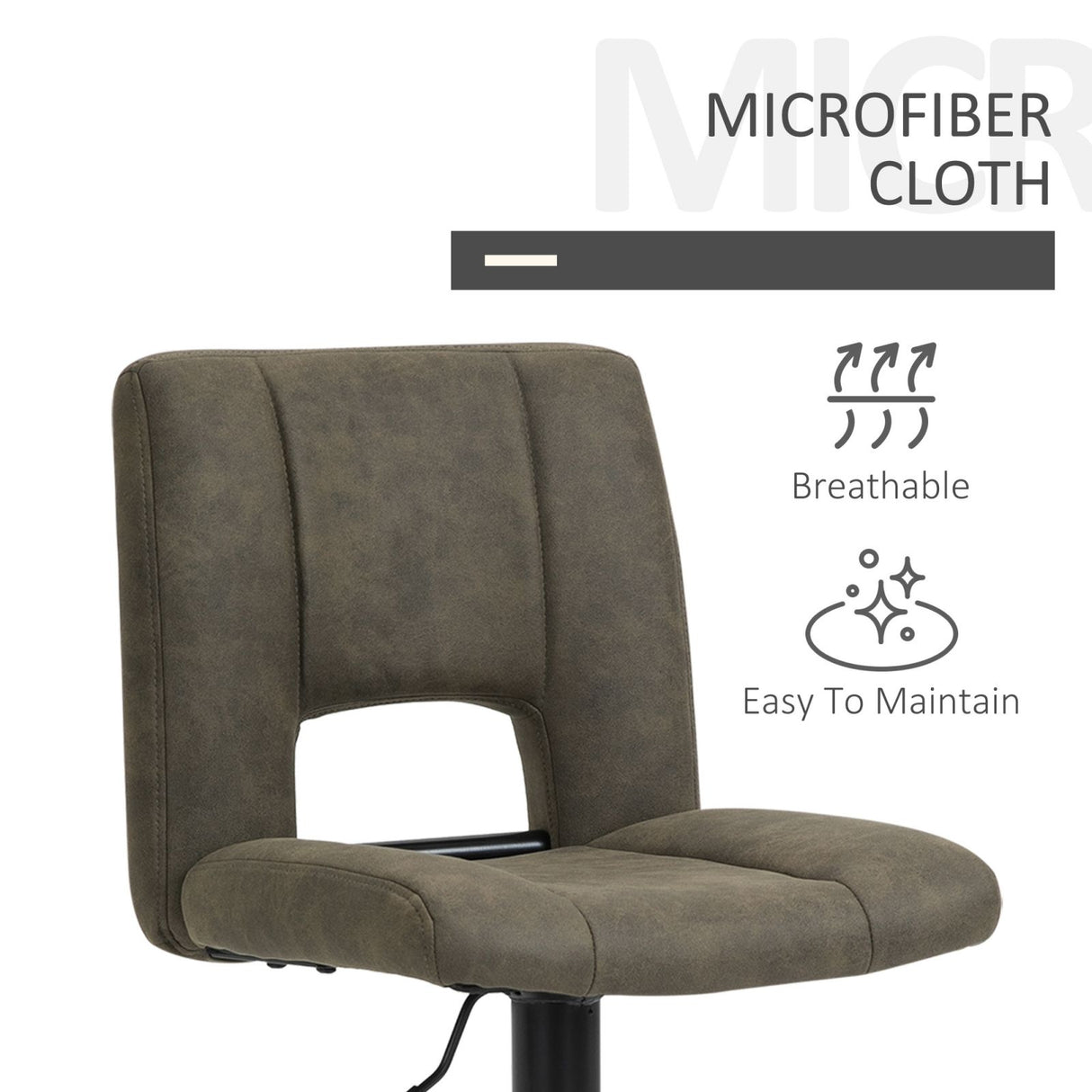 easycomfort easycomfort set 2 sgabelli alti da bar con schienale e altezza regolabile cachi ean 8054144139203