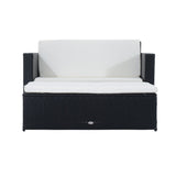 easycomfort easycomfort set mobili da giardino con poggiapiedi salotto da esterno con cuscini in pe rattan ean 8055776915357