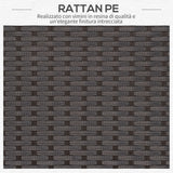 easycomfort easycomfort set mobili da giardino rattan pe da 3 pezzi 2 poltrone da esterno tavolino e cuscini nero