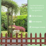easycomfort easycomfort staccionata in legno di pino da 12 pezzi per aiuole giardino e orto altezza 34cm 1