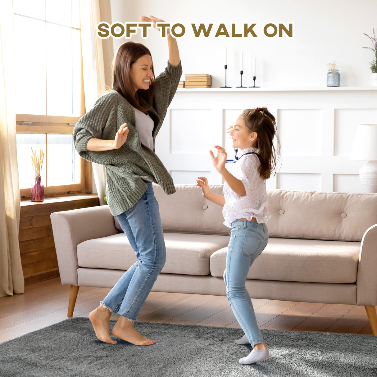 easycomfort easycomfort tappeto moderno in poliestere e gommapiuma per camera da letto soggiorno e sala da pranzo 200x120 cm grigio