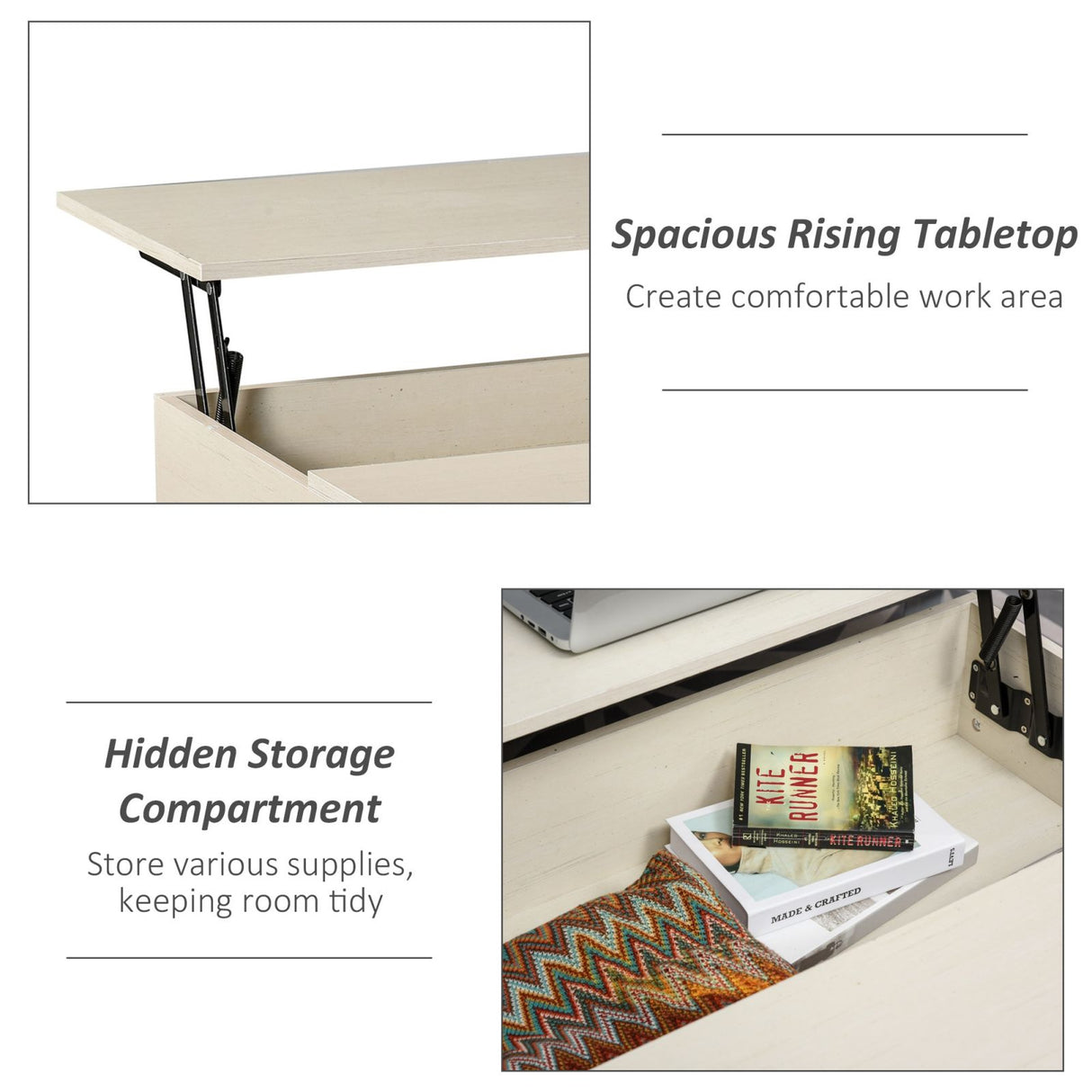 easycomfort easycomfort tavolino in legno con piano sollevabile e vano contenitore ean 8054144132310