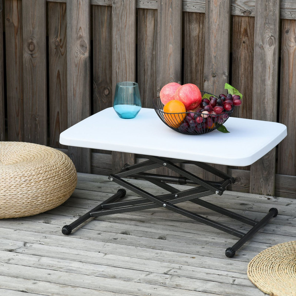 easycomfort easycomfort tavolino pieghevole da giardino con altezza regolabile su 4 livelli ean 8054111846455