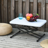 easycomfort easycomfort tavolino pieghevole da giardino con altezza regolabile su 4 livelli ean 8054111846455