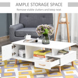 easycomfort easycomfort tavolino salotto moderno con anta e cassetto soggiorno e ufficio bianco ean 8054144131207