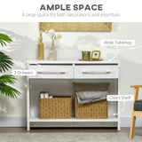 easycomfort easycomfort tavolo consolle da ingresso in truciolato con ripiano inferiore e 2 cassetti 101 6x28x76 2 cm bianco