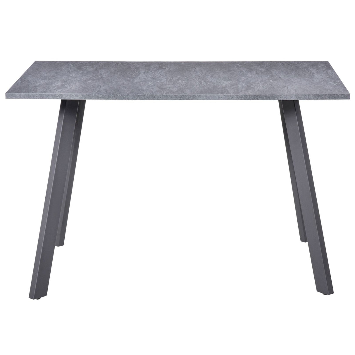 easycomfort easycomfort tavolo da pranzo rettangolare in mdf e metallo grigio scuro 120x80x76cm