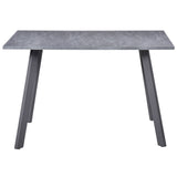 easycomfort easycomfort tavolo da pranzo rettangolare in mdf e metallo grigio scuro 120x80x76cm