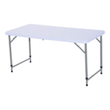easycomfort easycomfort tavolo richiudibile a valigetta per campeggio e picnic in polietilene bianco 122x61x5974cm ean 8054144130958