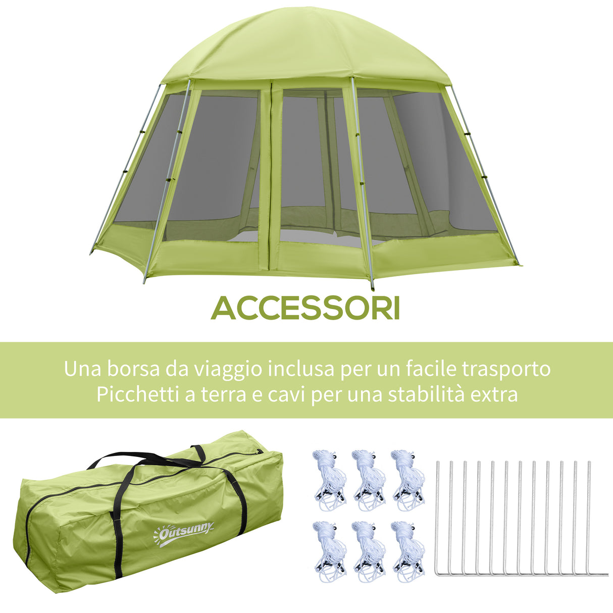 easycomfort easycomfort tenda da campeggio per 6 8 persone con borsa funi e picchetti 493x493x240cm