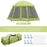 easycomfort easycomfort tenda da campeggio per 6 8 persone con borsa funi e picchetti 493x493x240cm