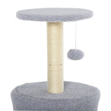 easycomfort easycomfort tiragraffi a colonna per gatti con 3 livelli cuccia e corda sisal grigio ean 8054111842921