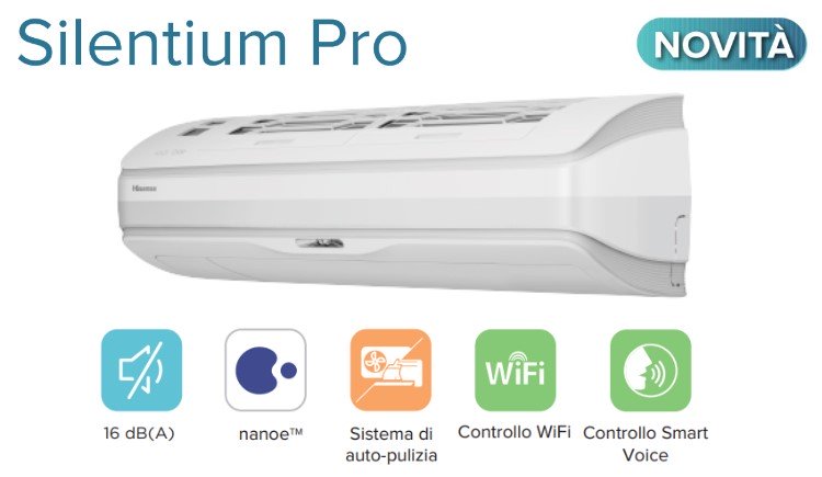 hisense climatizzatore condizionatore hisense penta split inverter serie silentium pro 99999 con 5amw125u4rta r 32 wi fi integrato 90009000900090009000 novita