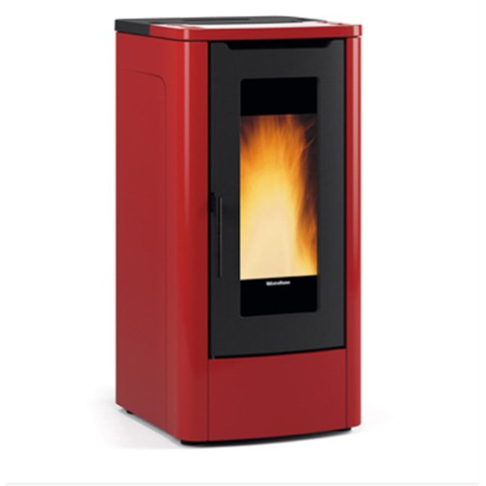la nordica stufa a pellet la nordica extraflame modello teorema 30 100 kw disponibile in vari colori nera