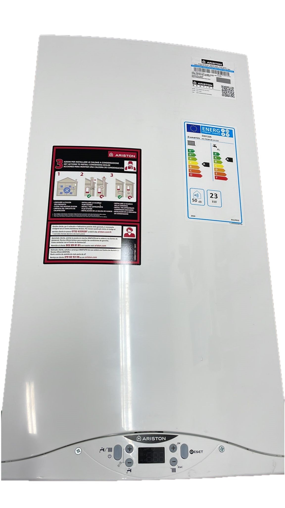 ariston area occasioni caldaia a condensazione ariston hs premium 24 eu2 metano completa di kit scarico fumi