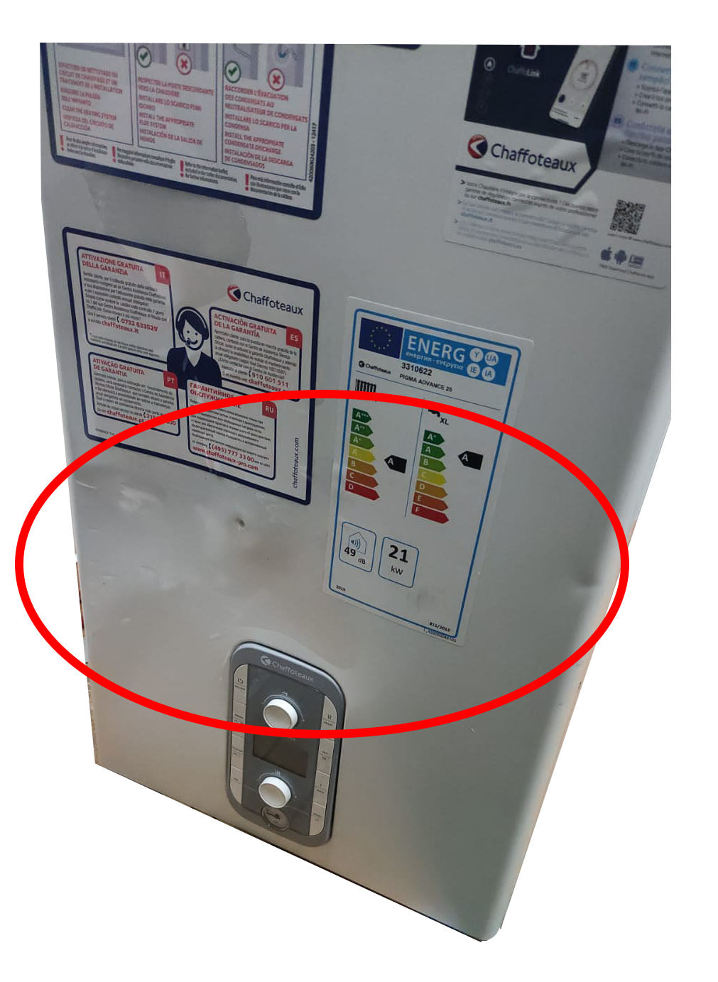 chaffoteaux area occasioni caldaia a gas chaffoteaux a condensazione pigma advance 25 kw eu metano completa di kit scarico fumi 1